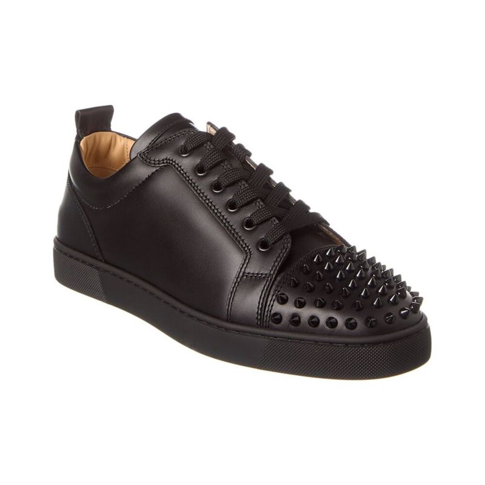Christian Louboutin Louis Junior Spikes Leather Sneaker, Black